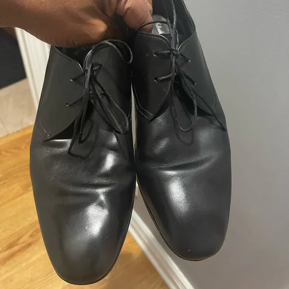 Salvatore Ferragamo Black Dress Shoes Sz 10.5 EE - Picture 7 of 13